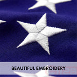 Load image into Gallery viewer, G128 3 PACK: USA American Flag 5x8FT Embroidered Spun Polyester