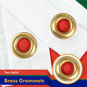South Africa South African Flag 3x5 Ft 2 Pack 150D Printed Polyester Brass