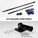 Load image into Gallery viewer, G128  6 Feet Tangle Free Spinning Flagpole (Black) US Coast Guard Double Sided Brass Grommets Embroidered 3x5 ft (Flag Included) Aluminum Flag Pole