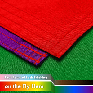 2 Pack LGBT Progress Rainbow Pride Flag 3x5 Ft Printed 150D Polyester Indoor