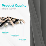 Load image into Gallery viewer, Blackout Curtains for Bedroom Pack of 2 Window Panels 52x63 inch Grey Color