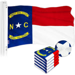 Load image into Gallery viewer, G128 5 Pack: North Carolina State Flag  2x3 Ft  ToughWeave Series Embroidered 300D Polyester  Embroidered Design, Indoor/Outdoor, Brass Grommets