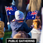 Load image into Gallery viewer, G128 12 Pack Handheld Australia Australian Stick Flags  12x18 In  Printed 150D Polyester, Country Flag, Solid Wooden Stick, Spear Gold Tip