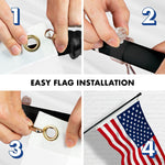 Load image into Gallery viewer, G128  6 Feet Tangle Free Spinning Flagpole (Black) American USA Brass Grommets Printed 3x5 ft (Flag Included) Aluminum Flag Pole