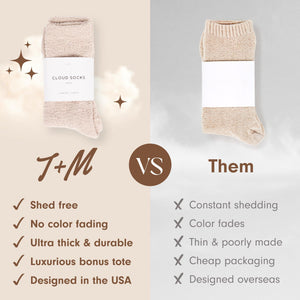 Unboxme Gifts Warm & Cozy Ultra Luxe Cloud Sock for Women & Men   Super Soft