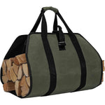 Load image into Gallery viewer, Wood Stove Accessories Firewood Carrier Wood Carrier for Firewood Holder BBQ Accessories   Log Tote Bag Fire Wood Log Carrier for Firewood Carriers with Handles   Waxed Canvas Firewood Log Carrier
