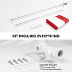 Load image into Gallery viewer, G128 Combo Pack: 6 Ft Tangle Free Spinning Flagpole (Silver) &amp; Austria Flag 3x5 Ft Printed 150D Polyester, Brass Grommets (Flag Included) Aluminum Flag Pole