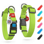 Load image into Gallery viewer, Waterproof Dog Collar Adjustable Medium Dogs 10–16 in Neck x 4/5 in Green