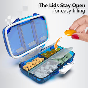 Travel Pill Organizer Moisture Proof Pill Holder Daily Pill Box 7 Compartments