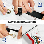 Load image into Gallery viewer, G128  6 Feet Tangle Free Spinning Flagpole (Black) California Double Sided Brass Grommets Embroidered 3x5 ft (Flag Included) Aluminum Flag Pole