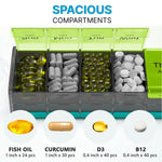 Load image into Gallery viewer, Extra Large Pill Organizer  XXL Pill Box 7 Day   Weekly Pill Organizer with AM PM Large Compartments Big Pill Case for Supplements Jumbo Pill Holder for Vitamins Huge Medicine Organizer 2 Times a Day