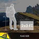 Load image into Gallery viewer, Gadsden Don't Tread on Me Flag 2x3FT 5Pack Doublesided Embroidered Polyester By G128