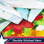 Load image into Gallery viewer, G128  America the Beautiful USA Spring Flowers &amp; Watering Can Patriotic Garden Flag  12x18 Inch  Printed 150D Polyester  Rustic Holiday Seasonal Outdoor Flag