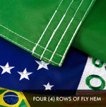 Load image into Gallery viewer, Brazil Brazilian Flag 3x5 Ft 2Pack Doublesided Embroidered Polyester By G128