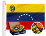 Load image into Gallery viewer, G128 Venezuela (Venezuelan) Flag  3x5 feet  Double Sided Embroidered 210D Indoor/Outdoor, Brass Grommets, Heavy Duty Polyester