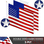 Load image into Gallery viewer, USA American Flag 3x5 Ft 10Pack Doublesided Embroidered Polyester By G128

