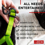 Load image into Gallery viewer, Waterproof Dog Harness Adjustable 24–35 in Metal Clasp &amp; QR Tag Green