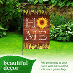 Load image into Gallery viewer, G128 Combo Pack: Garden Flag Stand Black 36 in x 16 in &amp; Garden Flag Everyday Decoration Home Sunflower on Rustic Wood 12x18 DoubleSided Blockout Fabric