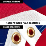 Load image into Gallery viewer, G128 Combo Pack: 6 Feet Tangle Free Spinning Flagpole (Silver) Texas TX State Flag 3x5 ft Printed 150D Brass Grommets (Flag Included) Aluminum Flag Pole