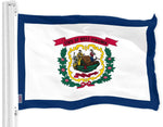 Load image into Gallery viewer, G128 Combo Pack: American USA Flag 3x5 Ft &amp; West Virginia Flag 3x5 Ft, Both Printed 150D Polyester, Indoor/Outdoor, Brass Grommets