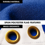 Load image into Gallery viewer, G128 Combo Pack: 5 Ft Tangle Free Spinning Flagpole (Silver) &amp; Alaska Flag 2x3 Ft Embroidered 220GSM Spun Polyester, Brass Grommets (Flag Included) Aluminum Flag Pole