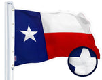 Load image into Gallery viewer, G128 Texas State Flag  10x15 Ft  StormFlyer Series Embroidered 220GSM Spun Polyester  Embroidered Design, Indoor/Outdoor, Brass Grommets, Heavy Duty, All Weather