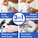 Load image into Gallery viewer, Pet Eye Wipes for Dogs Cats Puppies &amp; Kittens 100 Count Medicated Removes Dirt
