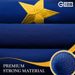 Load image into Gallery viewer, G128 2 Pack: Alaska AK State Flag  5x8 Ft  StormFlyer Series Embroidered 220GSM Spun Polyester  Embroidered Design, Indoor/Outdoor, Brass Grommets, Heavy Duty, All Weather