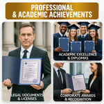 Load image into Gallery viewer, 50 Pack Premium Blue Certificate Holders 8.5 x 11 inch Heavyweight 300gsm Cardstock Diploma Holder &amp; Certificate Folder Award Certificate Folders for Graduation with Silver Foil Diploma Cover