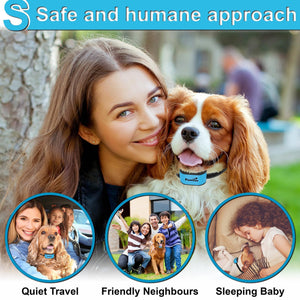 Small Dog Bark Collar Humane No Shock Rechargeable Anti Barking Collar Rainproof