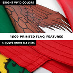 Load image into Gallery viewer, G128 Combo Pack: 6 Feet Tangle Free Spinning Flagpole (Silver) Mexico Mexican Flag 3x5 ft Printed 150D Brass Grommets (Flag Included) Aluminum Flag Pole
