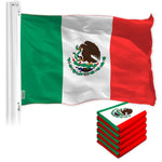 Load image into Gallery viewer, G128 5 Pack: Mexico Mexican Flag  2x3 Ft  LiteWeave Pro Series Printed 150D Polyester  Country Flag, Indoor/Outdoor, Vibrant Colors, Brass Grommets, Thicker and More Durable Than 100D 75D Polyester