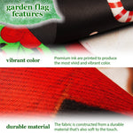 Load image into Gallery viewer, G128 Combo Pack: Garden Flag Stand Black 36 in x 16 in &amp; Garden Flag Christmas Decoration Joyful Santa 12x18 DoubleSided Blockout Fabric
