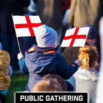 Load image into Gallery viewer, G128 12 Pack Handheld England English Stick Flags  12x18 In  Printed 150D Polyester, Country Flag, Solid Wooden Stick, Spear Gold Tip