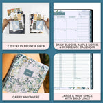 Load image into Gallery viewer, 2025 Appointment Book &amp; Planner 6.5 x 8.5 inches Large Tabbed Daily Hourly Weekly Planner Calendar &amp; Schedule Book 15 Minute time Slots Business &amp; Personal Planner Jan 2025 Dec 2025 Floral
