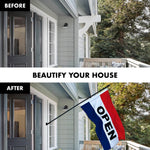 Load image into Gallery viewer, G128  6 Feet Tangle Free Spinning Flagpole (Black) Open Brass Grommets Printed 3x5 ft (Flag Included) Aluminum Flag Pole
