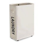 Load image into Gallery viewer, 52L Large Slim Rolling On Wheels Laundry Hamper Tall Dirty Clothes Storage Basket Standable Corner Handy Bin Hamper Basket 15×8×22  (22 Inches Printed Beige)
