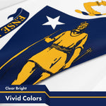 Load image into Gallery viewer, G128 3 Pack: Massachusetts MA State Flag  3x5 Ft  LiteWeave Pro Series Printed 150D Polyester  Indoor/Outdoor, Vibrant Colors, Brass Grommets, Thicker and More Durable Than 100D 75D Polyester