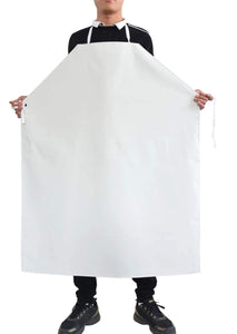 White Disposable Aprons for Adults 28x36 Inch Pack of 10 Large Size 60 GSM