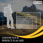 Load image into Gallery viewer, G128 5 Pack: Indiana IN State Flag  4x6 Ft  StormFlyer Series Embroidered 220GSM Spun Polyester  Embroidered Design, Indoor/Outdoor, Brass Grommets, Heavy Duty, All Weather
