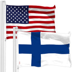 Load image into Gallery viewer, USA American Flag &amp; Finland Finnish Flag 3x5 Ft Printed 150D Polyester
