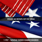 Load image into Gallery viewer, G128 Combo Pack: American USA Flag ToughWeave Series 2.5x4 Ft Single Sided &amp; Canada Canadian Flag Double Sided 2.5x4 Ft Double ToughWeave Series  Both Embroidered Polyester, Brass Grommets