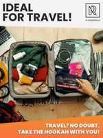 Load image into Gallery viewer, Portable Hookah Set for Travel Car Hookah with Accessories Personal Hookah Cup with Silicone Hose EasytoClean Design Compact Black Hooka Set for Outdoor Use