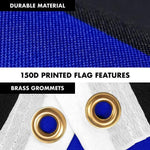 Load image into Gallery viewer, G128 Combo Pack: 6 Feet Tangle Free Spinning Flagpole (Silver) Thin Blue Line Flag 3x5 ft Printed 150D Brass Grommets (Flag Included) Aluminum Flag Pole