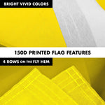 Load image into Gallery viewer, G128 Combo Pack: 5 Ft Tangle Free Aluminum Spinning Flagpole (Silver) &amp; Solid Yellow Color Flag 2x3 Ft, LiteWeave Pro Series Printed 150D Polyester  Pole with Flag Included