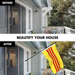 Load image into Gallery viewer, G128 Combo Pack: 6 Ft Tangle Free Spinning Flagpole (Black) &amp; South Vietnam Flag 3x5 Ft Printed 150D Polyester, Brass Grommets (Flag Included) Aluminum Flag Pole