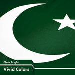 Load image into Gallery viewer, G128 5 Pack: Pakistan Pakistani Flag  3x5 Ft  LiteWeave Pro Series Printed 150D Polyester  Country Flag, Indoor/Outdoor, Vibrant Colors, Brass Grommets, Thicker and More Durable Than 100D 75D Poly