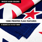 Load image into Gallery viewer, G128 Combo Pack: 6 Feet Tangle Free Spinning Flagpole (Silver) New Zealand New Zealander Flag 3x5 ft Printed 150D Brass Grommets (Flag Included) Aluminum Flag Pole