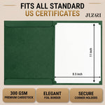Load image into Gallery viewer, 50 Pack Premium Green Certificate Holders 8.5 x 11 inch Heavyweight 300gsm Cardstock Diploma Holder &amp; Certificate Folder Award Certificate Folders for Graduation with Gold Foil Diploma Cover