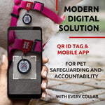 Load image into Gallery viewer, Waterproof Dog Harness Adjustable 20–32 in Metal Clasp &amp; QR Tag Pink